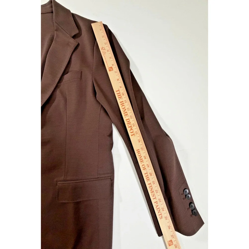 xSuit 5.0 Men's 2pc Suit Size 46L Jacket Taupe Tech Wool Stretch Wrinkle-Free